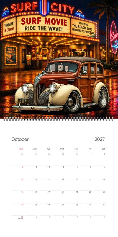 2027 Woodie Neon Calendar 6Y1053-CA