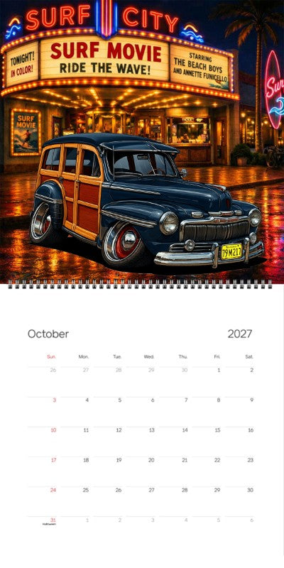 2027 Woodie Neon Calendar 79M217-CA