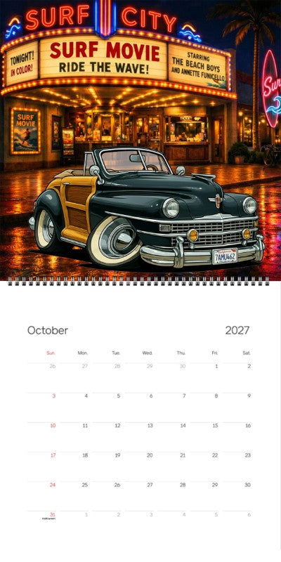 2027 Woodie Neon Calendar 7AMU462-CA