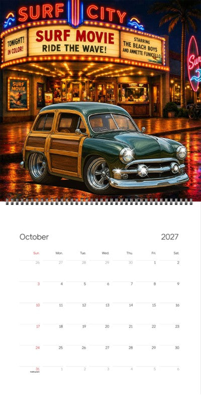 2027 Woodie Neon Calendar 7DDJ466-CA