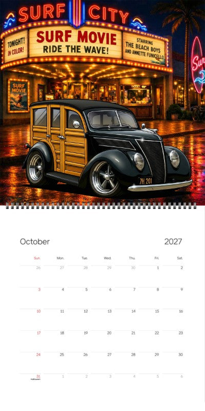 2027 Woodie Neon Calendar 7H201-CA