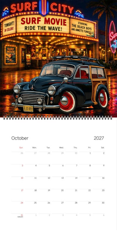 2027 Woodie Neon Calendar 7VFH252-CA