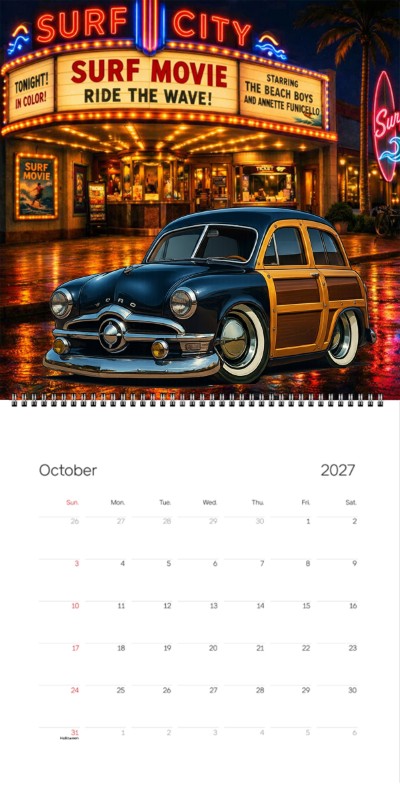 2027 Woodie Neon Calendar 7YOS690-CA