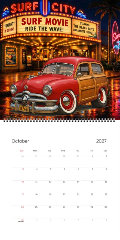 2027 Woodie Neon Calendar 81P632-CA