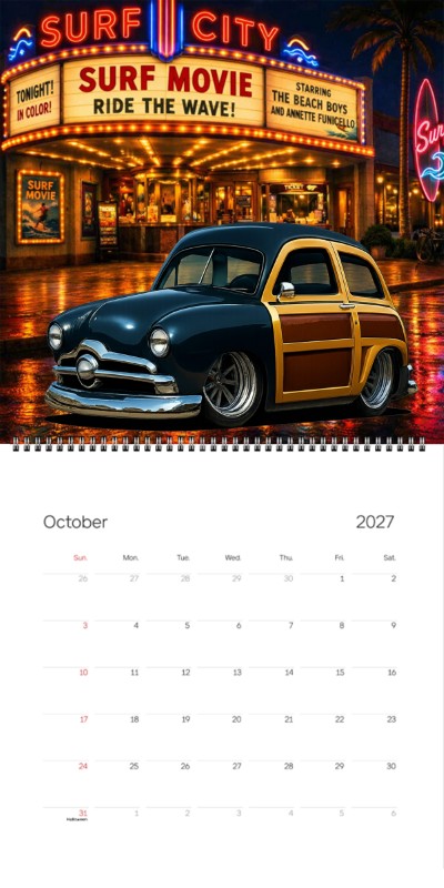 2027 Woodie Neon Calendar 8FJY151-CA