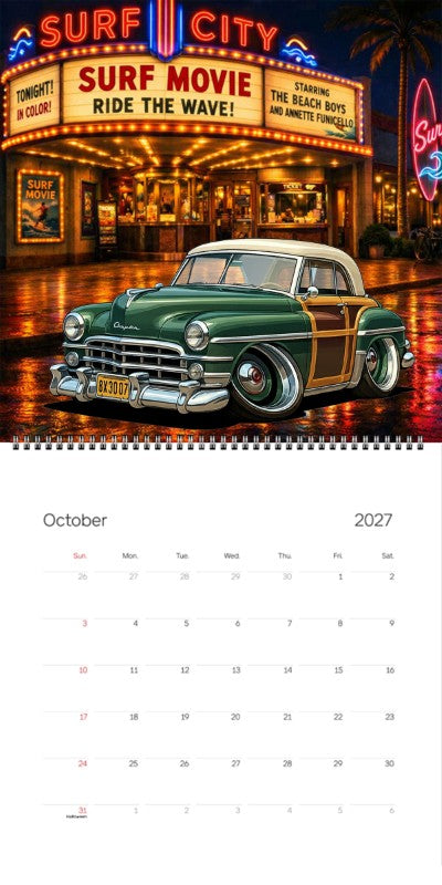 2027 Woodie Neon Calendar 8X3007-CA