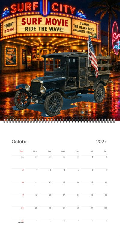 2027 Woodie Neon Calendar 912564-CA