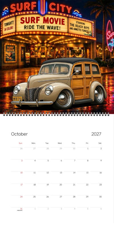 2027 Woodie Neon Calendar 99B111-CA