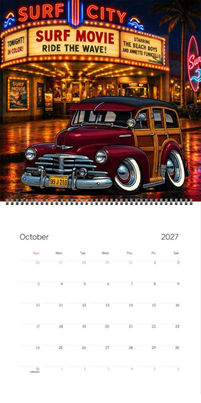 2027 Woodie Neon Calendar 99J210-CA