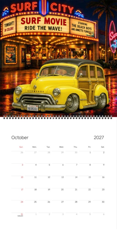 2027 Woodie Neon Calendar 9ASK001-CA