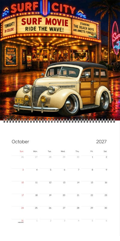 2027 Woodie Neon Calendar 9E9570-CA