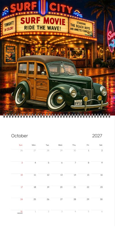 2027 Woodie Neon Calendar 9FVF557-CA