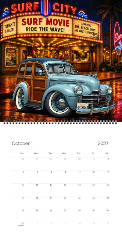 2027 Woodie Neon Calendar 9GQN667-CA