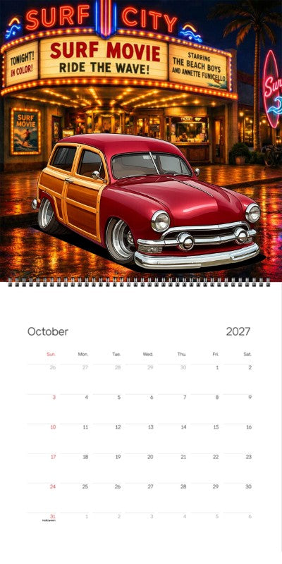 2027 Woodie Neon Calendar 9KBA527-CA