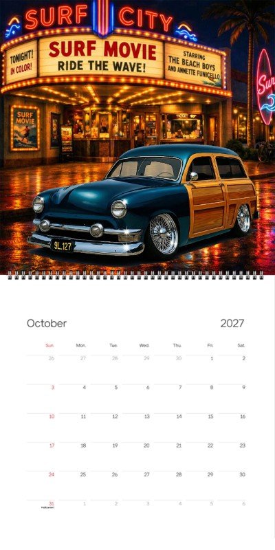 2027 Woodie Neon Calendar 9L127-CA