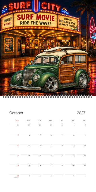 2027 Woodie Neon Calendar 9NXA531-CA