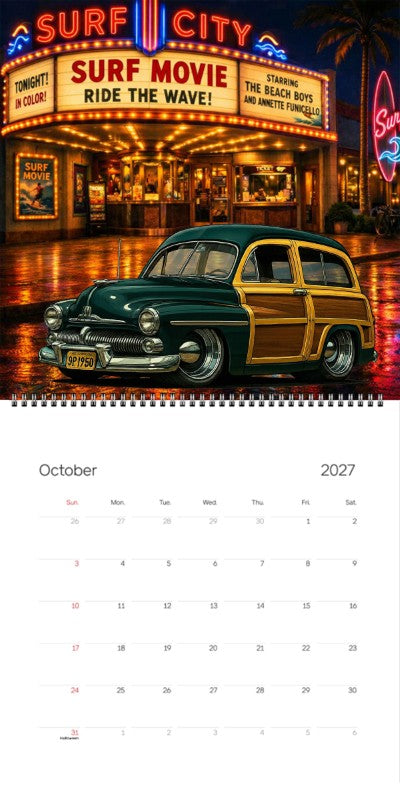 2027 Woodie Neon Calendar 9P1950-CA