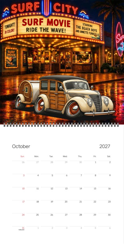 2027 Woodie Neon Calendar 9TZA474-CA