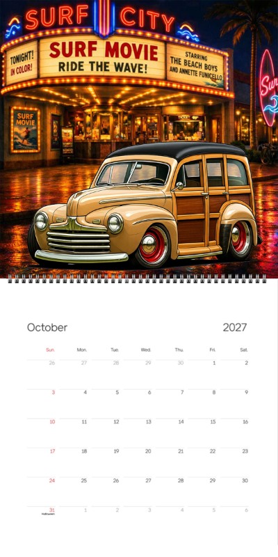 2027 Woodie Neon Calendar AKA6146-AZ