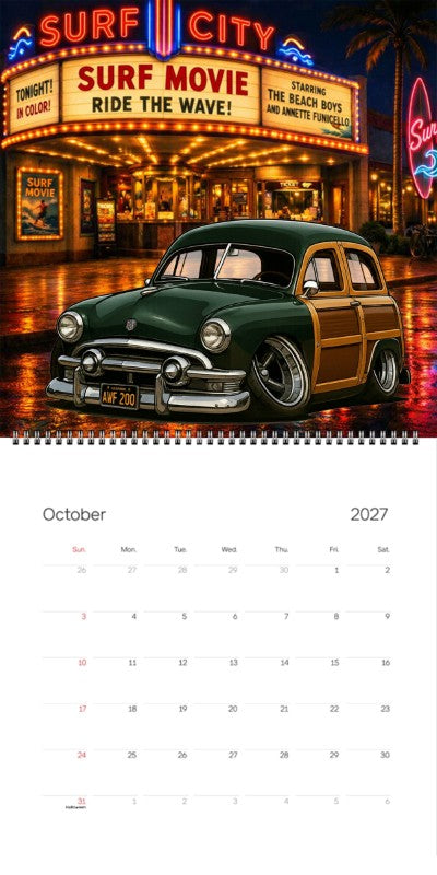 2027 Woodie Neon Calendar AWF200-CA