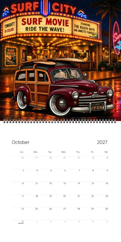 2027 Woodie Neon Calendar BF0046-CA