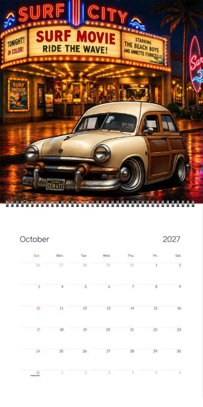 2027 Woodie Neon Calendar CEN477-CA