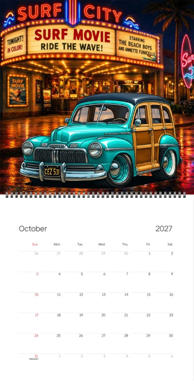 2027 Woodie Neon Calendar CEZ531-CA