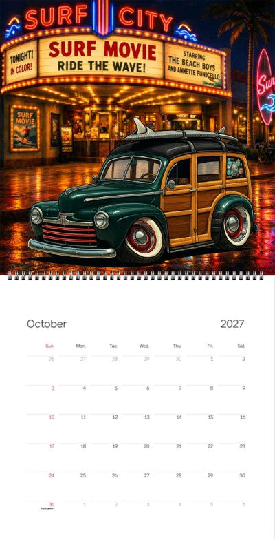 2027 Woodie Neon Calendar DCFD46-CA