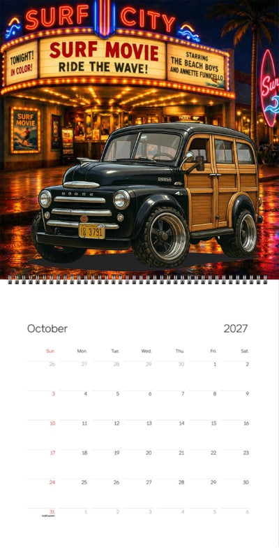2027 Woodie Neon Calendar DG3791-CA