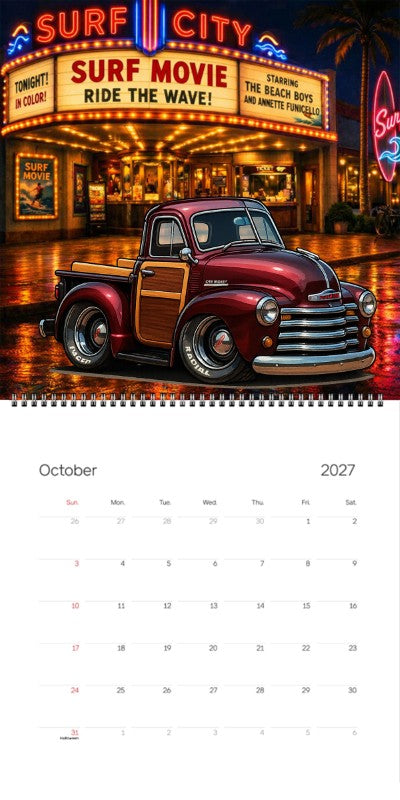 2027 Woodie Neon Calendar F21198-CA