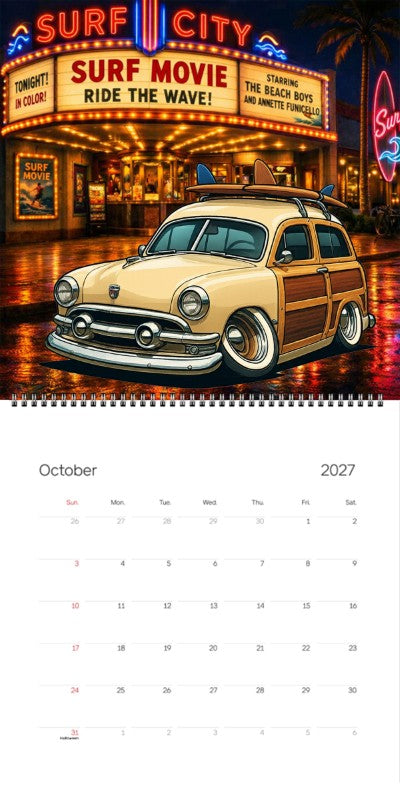 2027 Woodie Neon Calendar FWOOD51-CA
