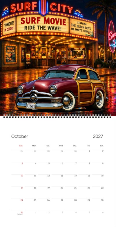2027 Woodie Neon Calendar FYRWOD-CA