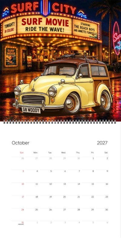 2027 Woodie Neon Calendar GBWOODY-UK