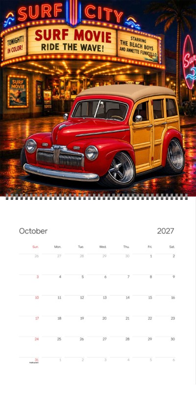 2027 Woodie Neon Calendar GOTWUD-CA