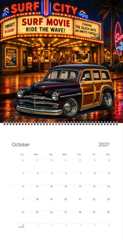 2027 Woodie Neon Calendar GRMPSUV-CA