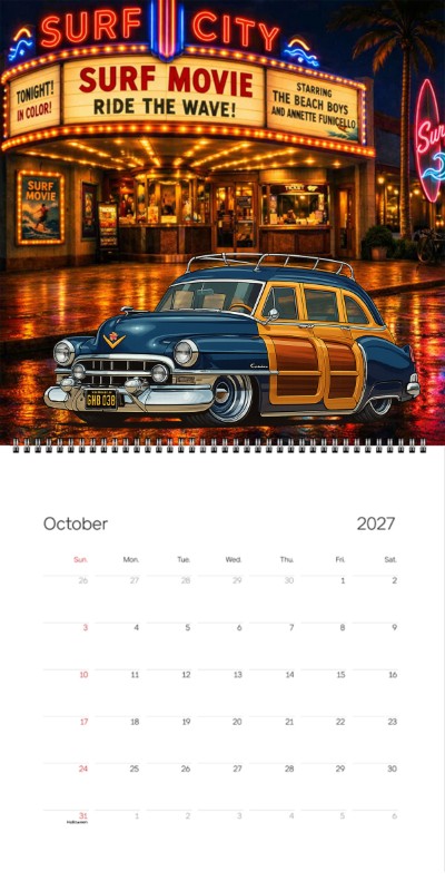 2027 Woodie Neon Calendar GWB038-CA