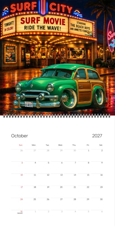 2027 Woodie Neon Calendar HBWOODY-CA
