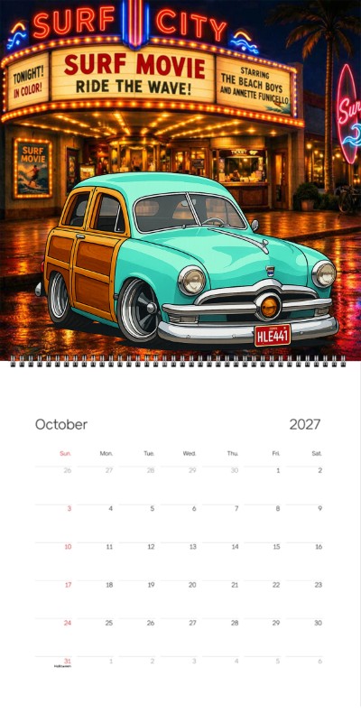 2027 Woodie Neon Calendar HLE441-CU