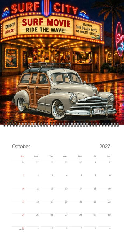 2027 Woodie Neon Calendar HVB734-CA