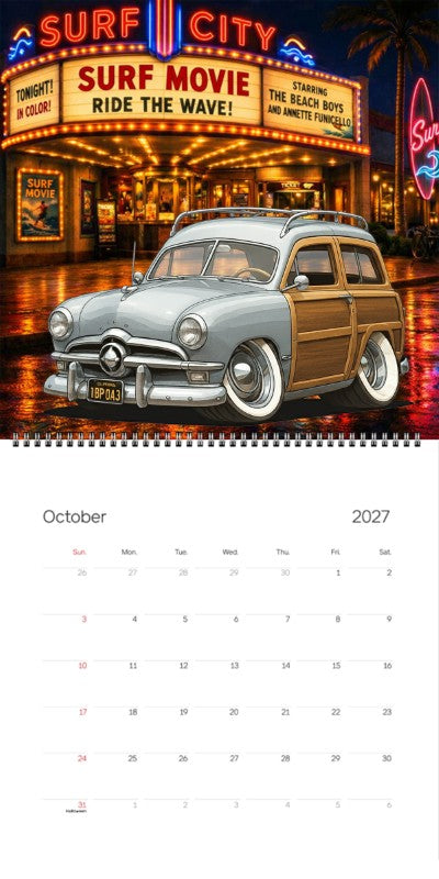 2027 Woodie Neon Calendar IBP043-CA