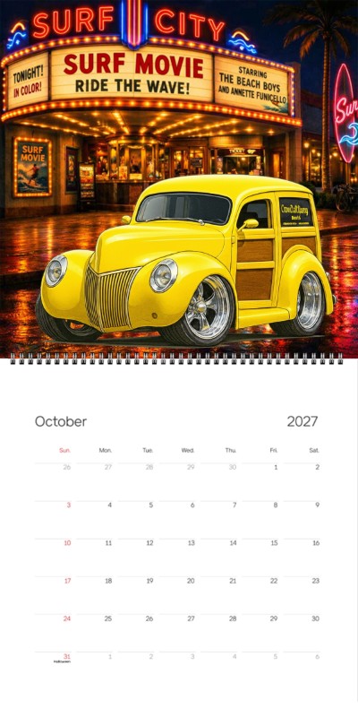 2027 Woodie Neon Calendar IRONWD-CA