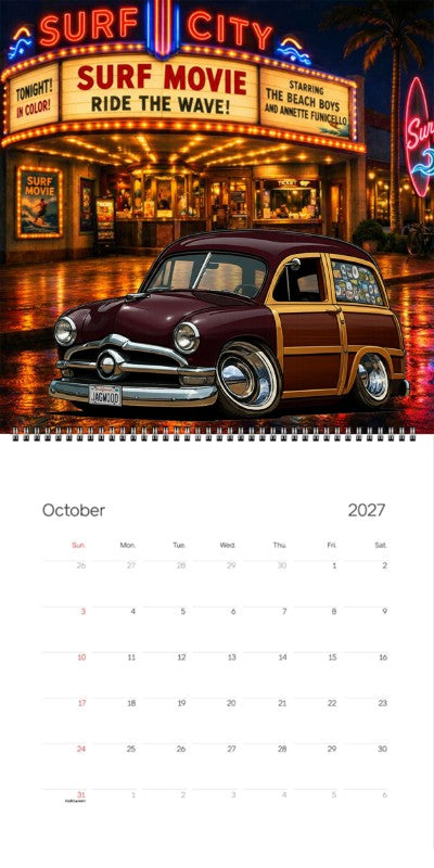 2027 Woodie Neon Calendar JAGWOOD-CA