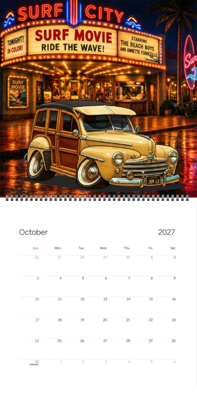 2027 Woodie Neon Calendar JNM48-CA