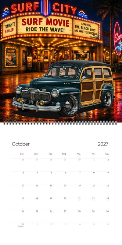 2027 Woodie Neon Calendar KLWOODY-CA