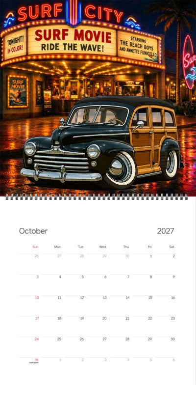 2027 Woodie Neon Calendar KNOTY47-CA