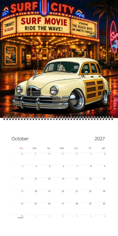 2027 Woodie Neon Calendar KRZ4NU-CA
