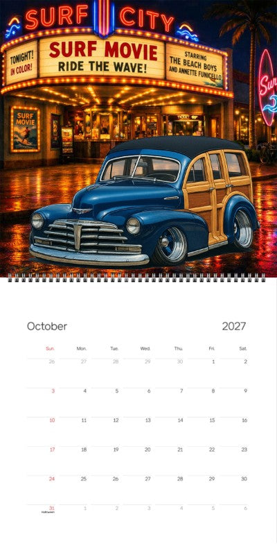 2027 Woodie Neon Calendar LOZ779-CA