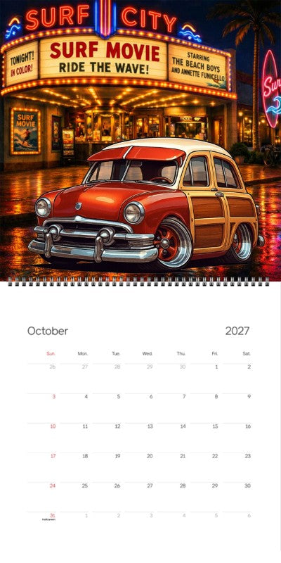 2027 Woodie Neon Calendar NDLSSMR-CA