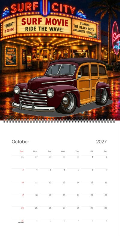 2027 Woodie Neon Calendar OLD46-CA