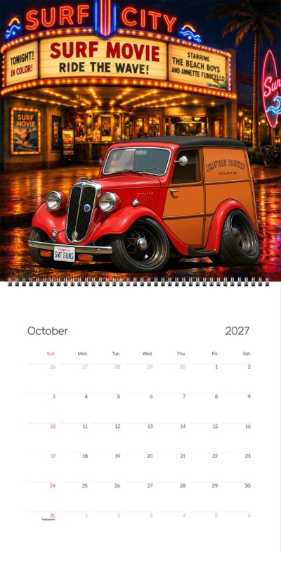 2027 Woodie Neon Calendar SWTBUNS-CA